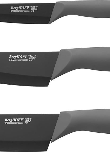 BergHoff Essentials 3pc knife set coated Flux