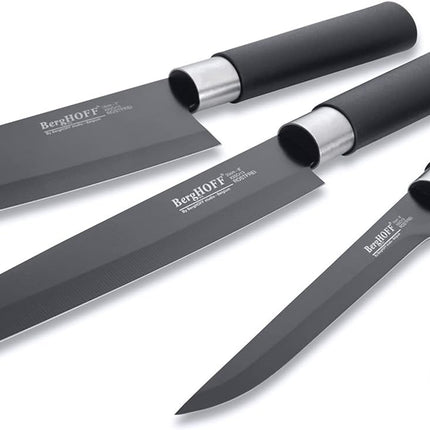 BergHoff Essentials 4 piece knife set black