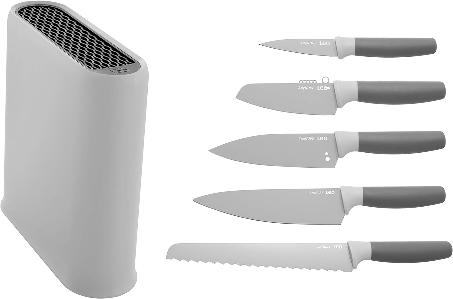 BergHoff Essentials 6Pcs Knife Block LEO Grey