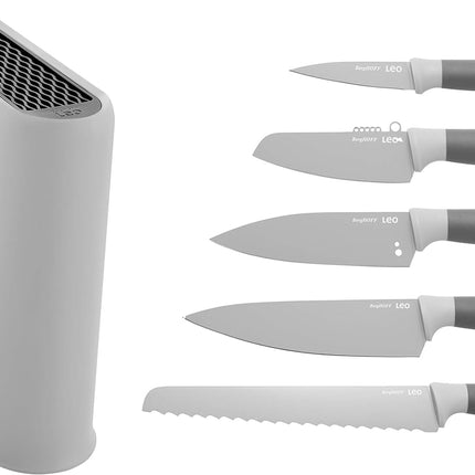 BergHoff Essentials 6Pcs Knife Block LEO Grey