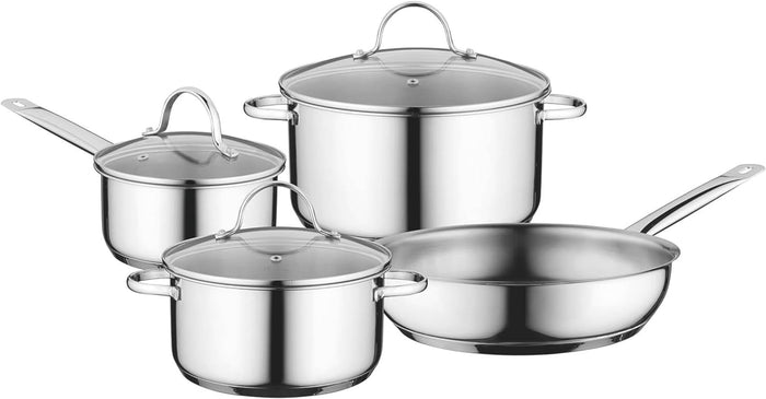 BergHoff Essentials 7 Pcs Cookware Set Comfort Stainless Steel with Lid
