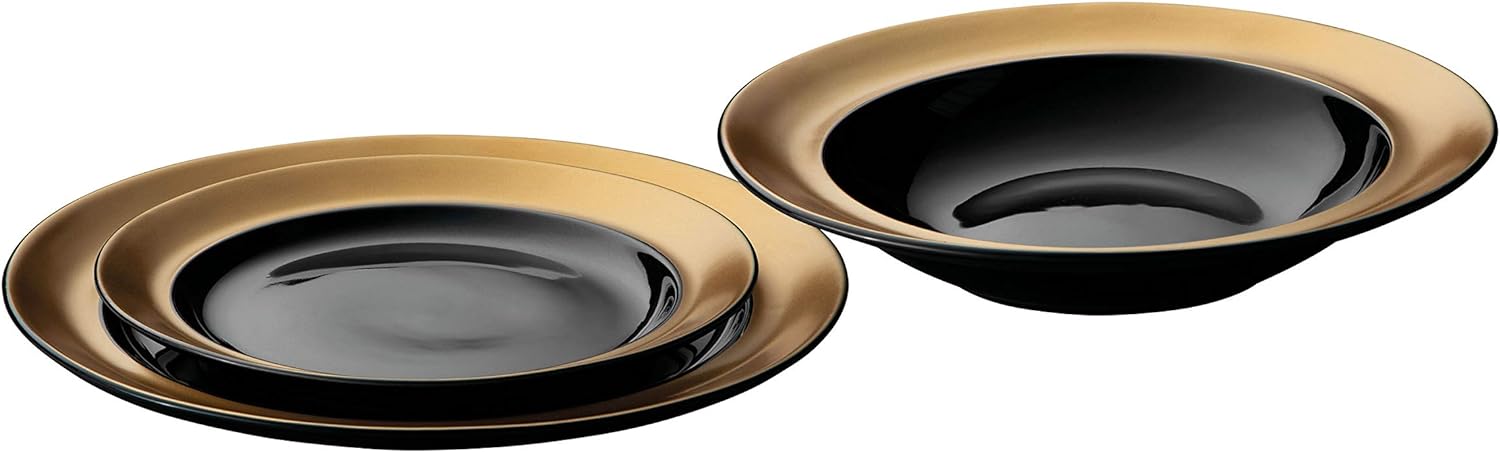 BergHoff Gem 3 Piece Plate Set Black