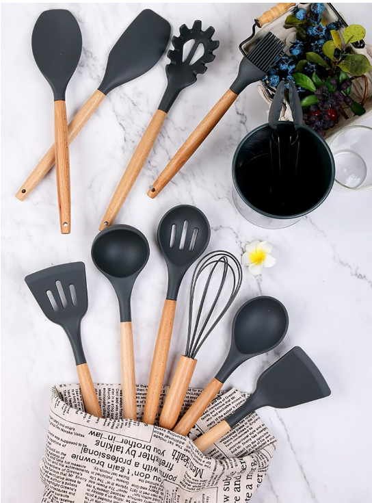 Silicone Kitchen Tools Set (19 Pcs)