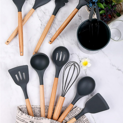 Silicone Kitchen Tools Set (19 Pcs)