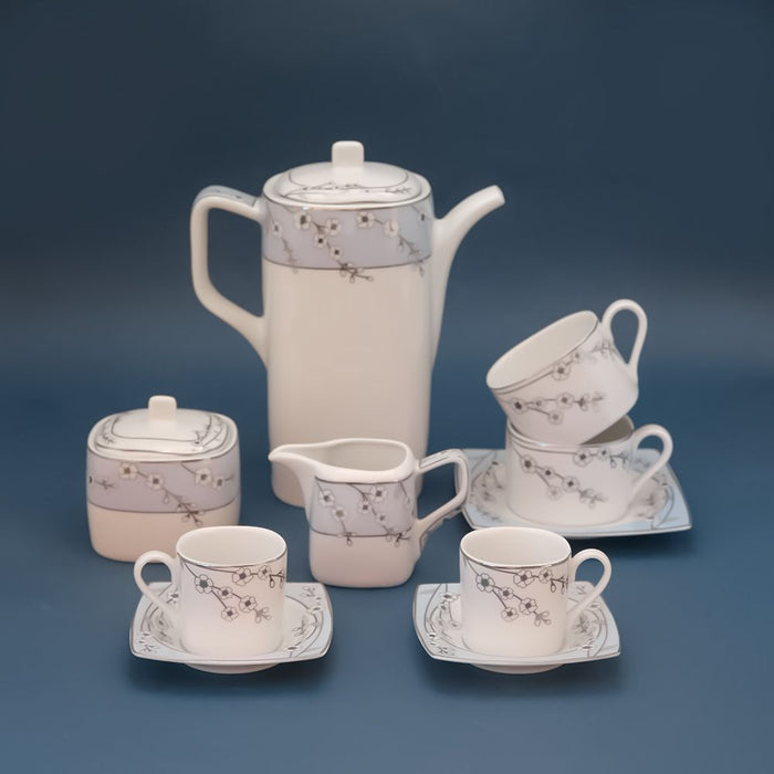 FM Rosa Porcelain Bloom T-Shape Tea & Coffee set 29 (Pcs)