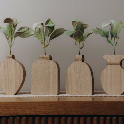The Words Co Heartleaf Wooden Vase