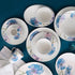 FM Blue Flower Coup Decorated Dinnerware Set (46 Pieces)