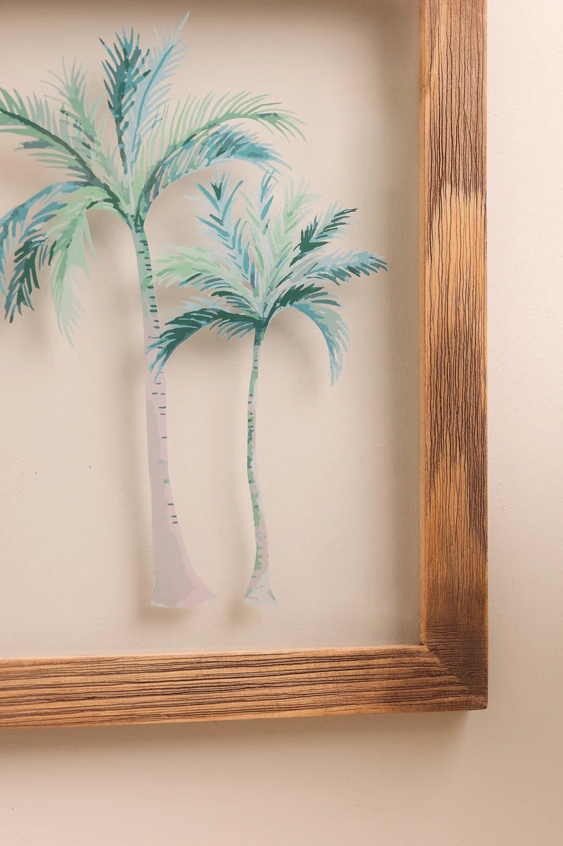 The Words Co Boho Palms Glass Frame