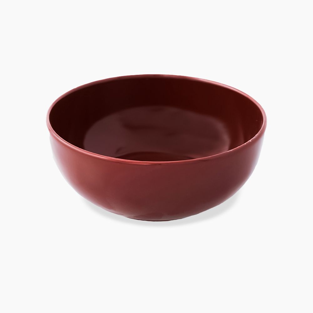 FM Rosa Porcelain Burgundy Coup set of 6 Bowls (13 cm)