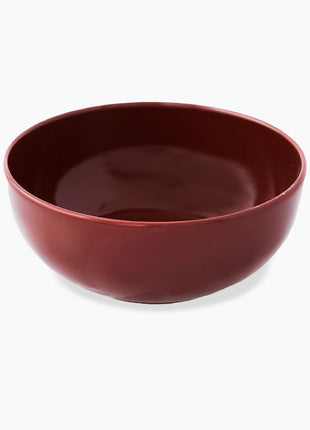 FM Rosa Porcelain Burgundy Coup set of 6 Bowls (13 cm)