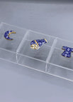 Gold Rim Knob / Large 3 Compartment Box (36*12*7) with 3 Covers
