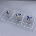 Gold Rim Knob / Large 3 Compartment Box (36*12*7) with 3 Covers