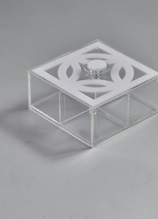 Zee Designs Plexi Glass Circles 4-Compartment Box