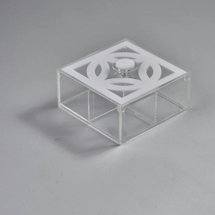 Zee Designs Plexi Glass Circles 4-Compartment Box