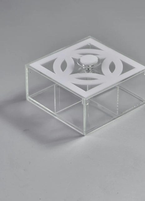 Zee Designs Plexi Glass Circles 4-Compartment Box