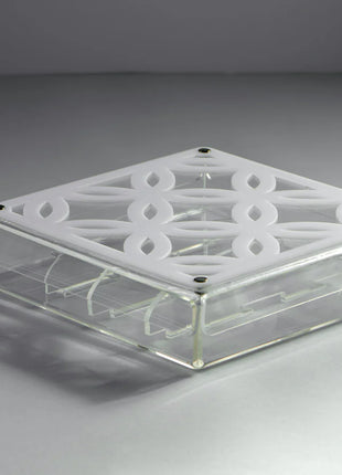 Zee Designs Plexi Glass Circles Cutlery Organizer