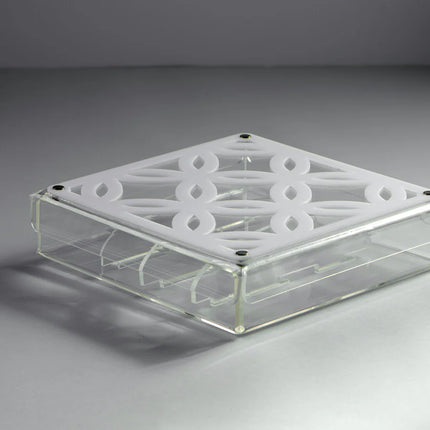 Zee Designs Plexi Glass Circles Cutlery Organizer