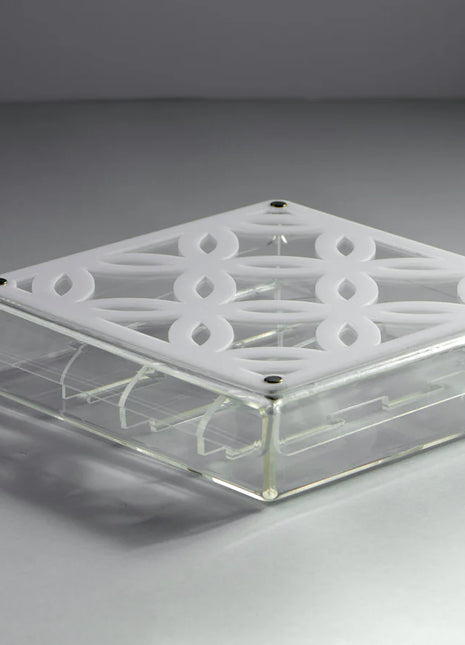 Zee Designs Plexi Glass Circles Cutlery Organizer