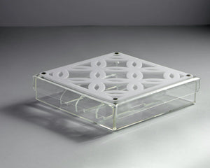Zee Designs Plexi Glass Circles Cutlery Organizer