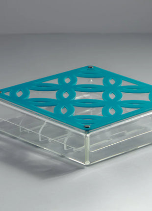 Zee Designs Plexi Glass Circles Cutlery Organizer