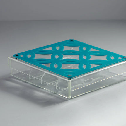 Zee Designs Plexi Glass Circles Cutlery Organizer