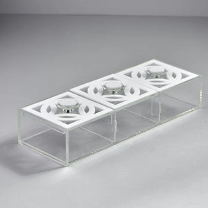 Zee Designs Plexiglass Circles Large 3-Compartments Box