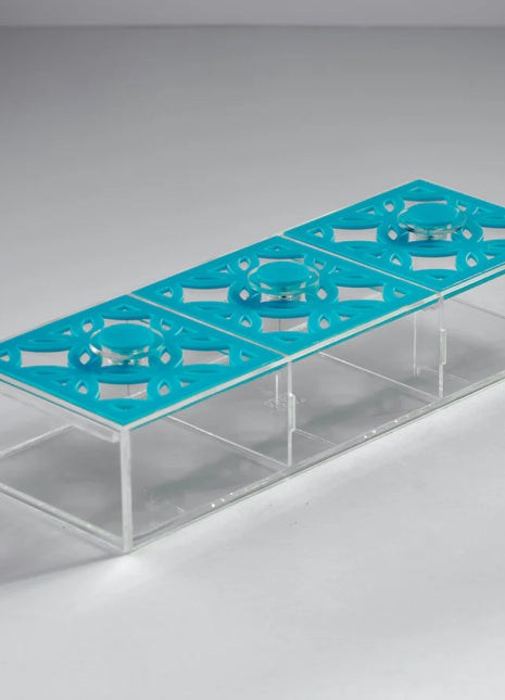 Zee Designs Plexiglass Circles Large 3-Compartments Box