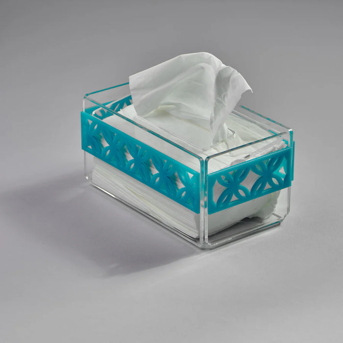 Zee Designs Plexi Glass Circles Tissue Box