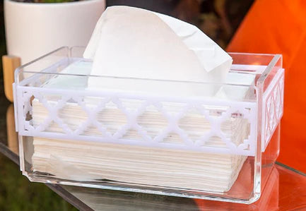 Zee Designs Plexi Glass Circles Tissue Box