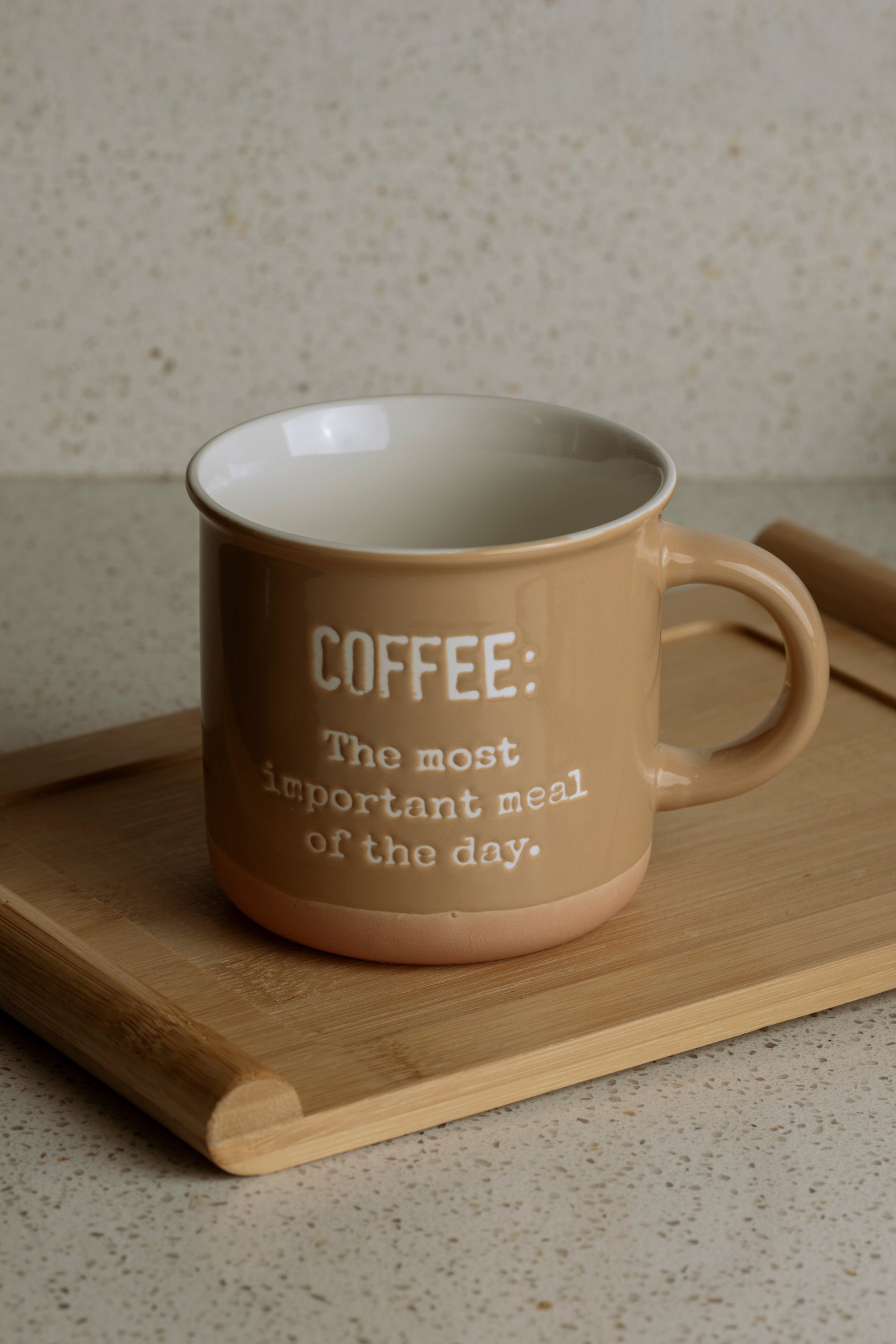 The Words Co Coffee Mug-Beige
