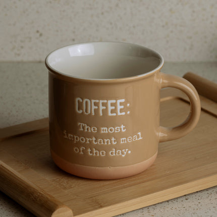 The Words Co Coffee Mug-Beige