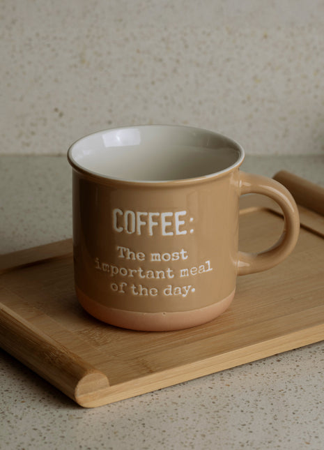 The Words Co Coffee Mug-Beige