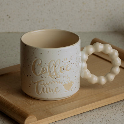 The Words Co Coffee time mug-beige