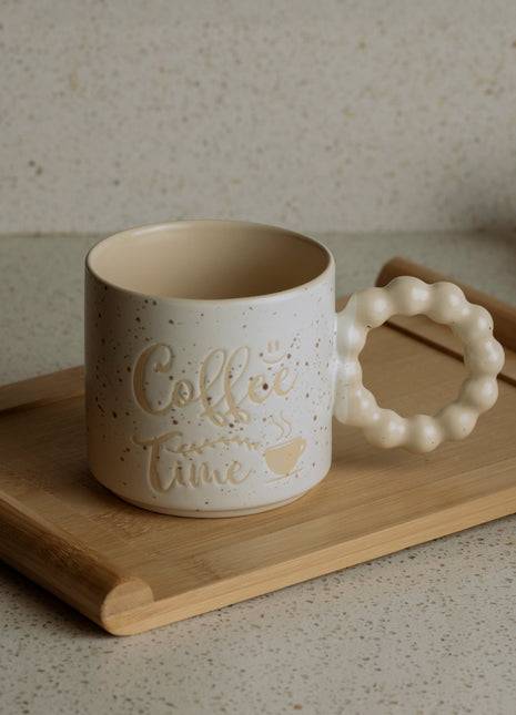 The Words Co Coffee time mug-beige