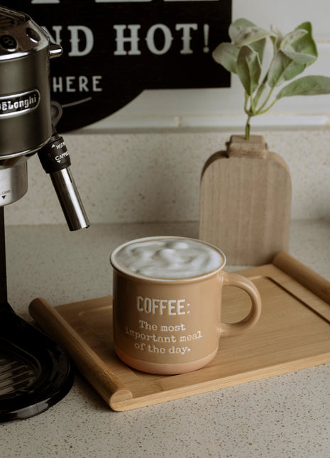 The Words Co Coffee Mug-Beige