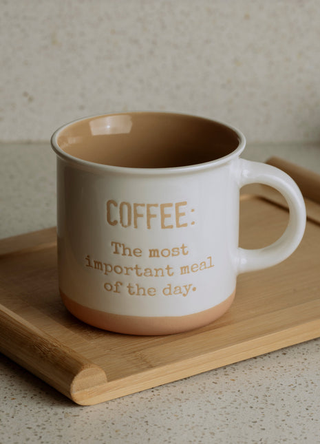 The Words Co Coffee White Mug