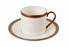 Porland Copper Line Tea Cup & Saucer Set - 6 Pieces, 180ml