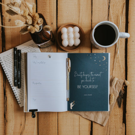 The Words Co Gratitude Navy blue Journal
