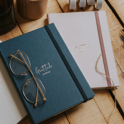 The Words Co Gratitude Navy blue Journal