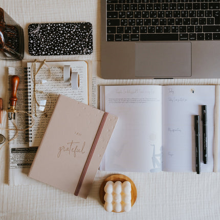 The Words Co Gratitude Navy blue Journal