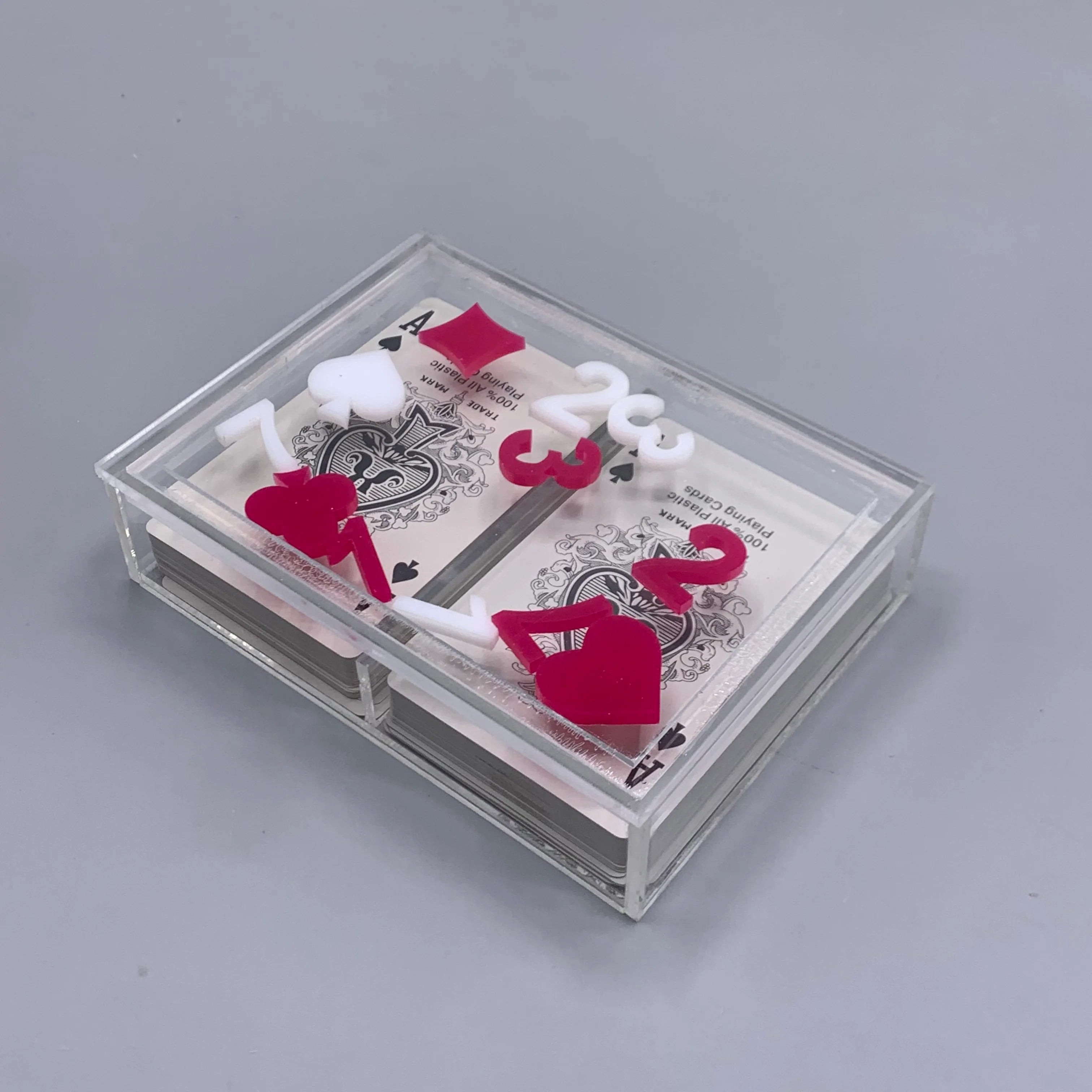 Zee Designs Plexiglass Playing Cards Box