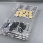 Traditional Design with Ivory Tokens / Black & White / Small (30*18*4) closed