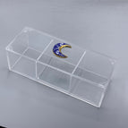 Gold Rim Knob / Small 3 Compartment Box (26*10*7)cm with Single Cover
