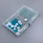 Basic Tawla Design / Turquoise & White / Small (30*18*4) closed