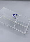 White Rim Knob / Small 3 Compartment Box (26*10*7)cm with Single Cover
