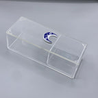White Rim Knob / Small 3 Compartment Box (26*10*7)cm with Single Cover