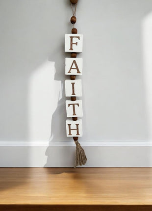 The Words Co Faith Square blocks White