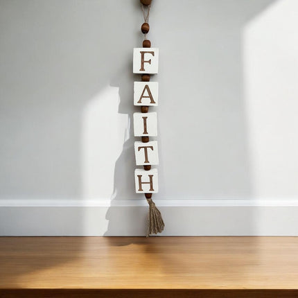 The Words Co Faith Square blocks White