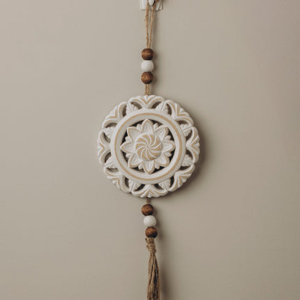 The Words Co Floral Carved Wall Hanging