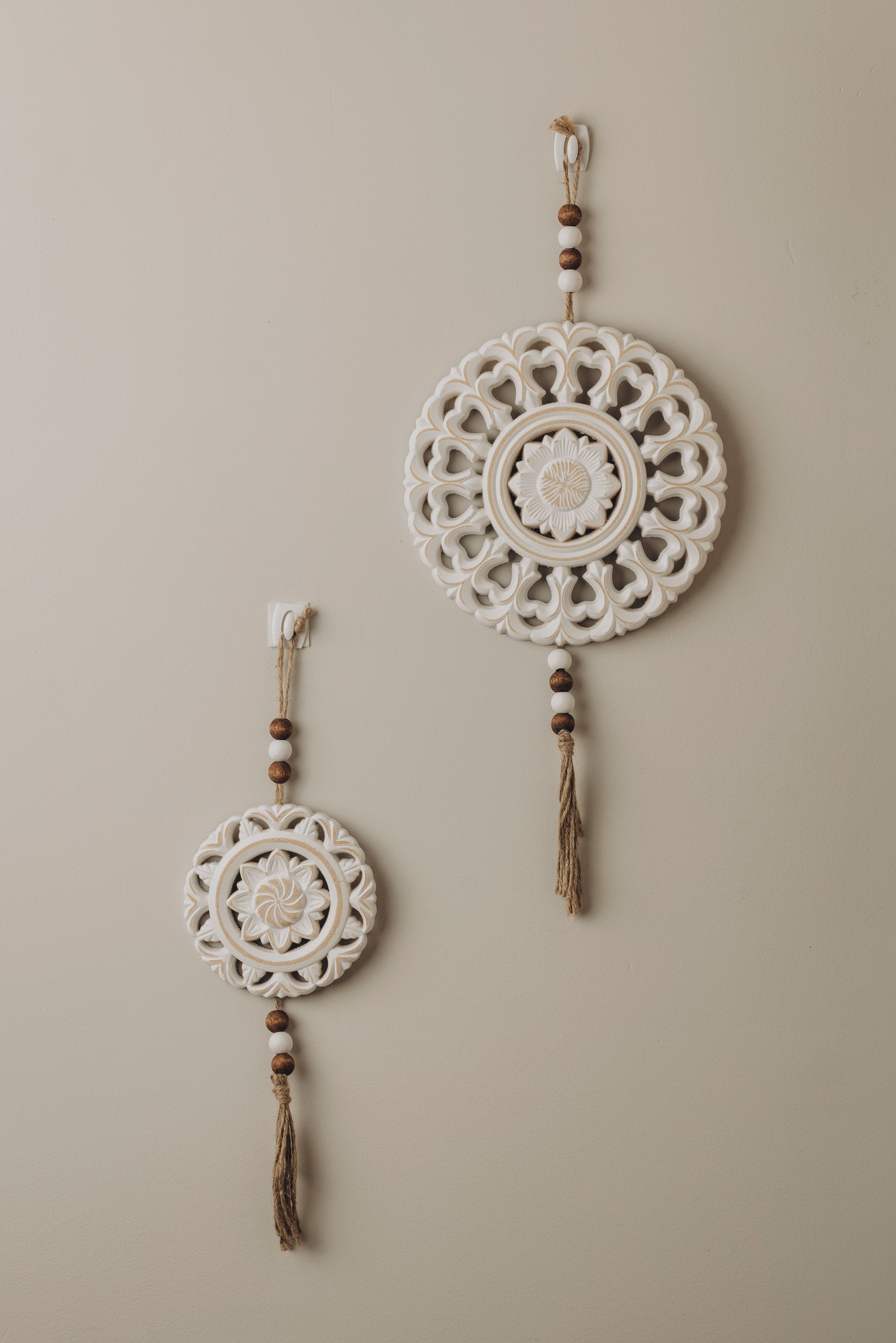 The Words Co Floral Carved Wall Hanging